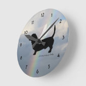 Basset Hound Herembrance Wall Clock Ronde Klok (Hoek)
