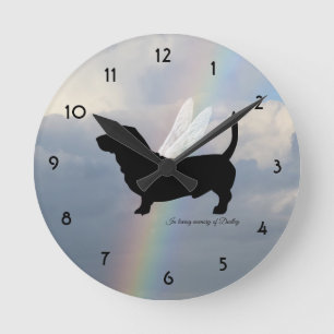 Basset Hound Herembrance Wall Clock Ronde Klok