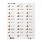 Basset Hound Herfstbladeren Retouradres Etiket (Full Sheet)