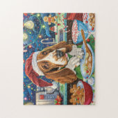 Basset Hound Holiday Baking: Feestelijke Kerst Legpuzzel (Verticaal)