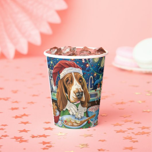 Basset Hound Holiday Baking: Feestelijke Kerst Papieren Bekers (Insitu)