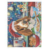 Basset Hound Holiday Baking: Feestelijke Kerst Tafelkleed (Voorkant)