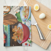 Basset Hound Holiday Baking: Feestelijke Kerst Theedoek (Quarter Fold)