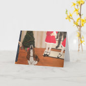 Basset Hound Holiday Concertcard blanco Kaart (Gele Bloem)