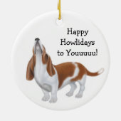 Basset Hound Holiday Ornament (Achterkant)