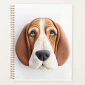 Basset Hound Hond 3D Geïnspireerd Planner (Voorkant)