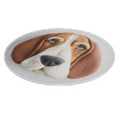 Basset Hound Hond 3D Geïnspireerd Snijplank (Hoek)