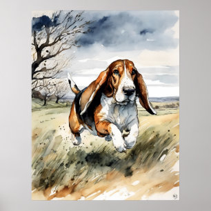 Basset Hound - Hond Art Print