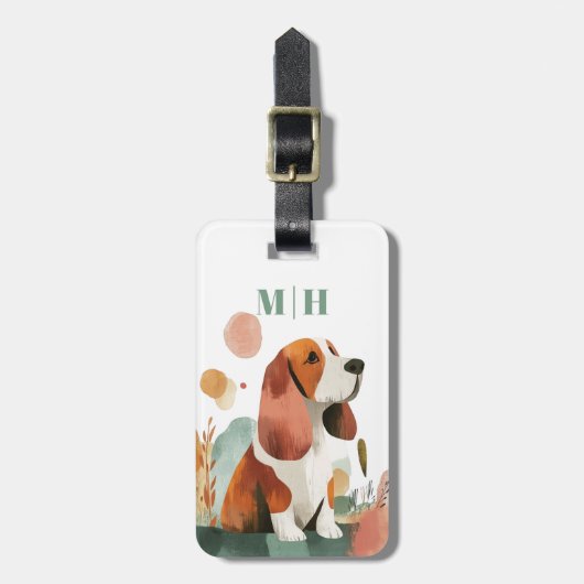 Basset Hound-hond bagage labels (Voorkant verticaal)