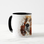 Basset Hound Hond Bruin Wit Huisdier Doggie Pup Mok (Voorkant links)