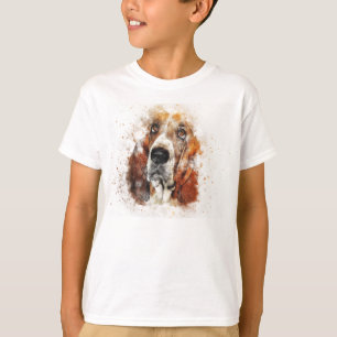 Basset Hound Hond Bruin Wit Pet Hunter Doggie Fox T-shirt