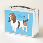 Basset hound hond cartoon illustratie (Achterkant)