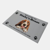 Basset Hound-hond Deurmat (Schuin)