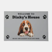 Basset Hound-hond Deurmat (Voorkant)