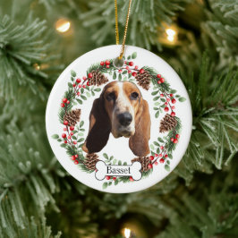Basset Hound hond Gepersonaliseerd Ornament voor h