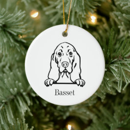 Basset Hound hond Gepersonaliseerde huisdier Ornam Keramisch Ornament