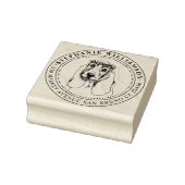 Basset Hound Hond Illustratie Naam Retouradres Rubberstempel (Stempel)