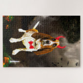 Basset Hound Hond in Halloween Kostuum Legpuzzel (Horizontaal)