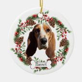 Basset Hound hond Keramisch Ornament (Voorkant)