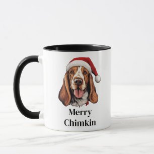 Basset Hound Hond Kerstman Hoed Kerstmis Mok