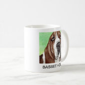 Basset Hound-hond Koffiemok (Voorkant rechts)