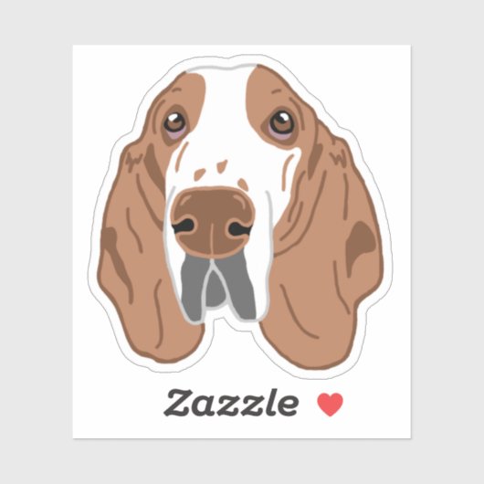 Basset Hound Hond Moeder Mok Sticker (Vel)