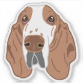 Basset Hound Hond Moeder Mok Sticker (Voorkant)