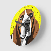 Basset Hound hond Ronde Klok (Hoek)