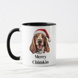 Basset Hound Hond Santa Hat Kerstmis Mok