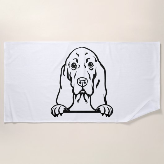 Basset Hound hond Strandlaken (Voorkant)