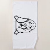 Basset Hound hond Strandlaken (Voorkant)