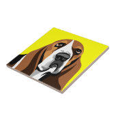 Basset Hound Hond Tegeltje (Zijkant)