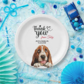 Basset Hound Hond Trouwcocktail Papieren Bordje (Feest)