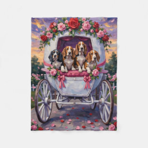 Basset Hound Hond Valentijnsdag  Fleece Deken