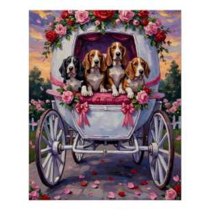 Basset Hound Hond Valentijnsdag  Perfect Poster