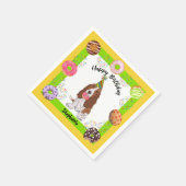 Basset Hound hond Verjaardagsfeestje Servet (Hoek)