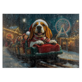 Basset Hound Honden Achtbaan Kerstmis Snijplank