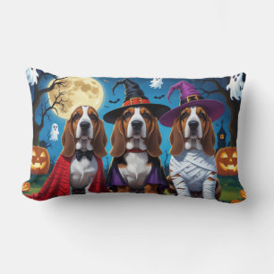 Basset Hound Honden Pompoen Halloween Grappig Kussen