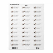 Basset Hound-honden retouradreslabels Etiket (Full Sheet)