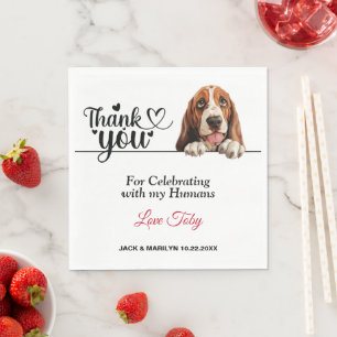 Basset Hound Honden Servetten met Foto