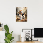 Basset Hound-hondenkunstprintposter Poster (Thuiskantoor)