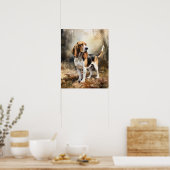 Basset Hound-hondenkunstprintposter Poster (Keuken)