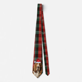 Basset Hound Hondenliefhebber Red Green Plaid Chri Stropdas