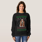 Basset Hound Hondenliefhebber Ugly Christmas Sweat Trui (Voorkant volledig)