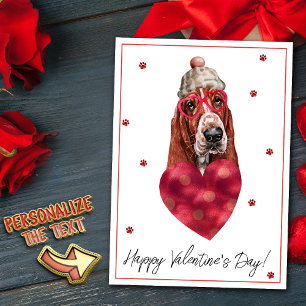 Basset Hound Hondenliefhebber Valentijns Cadeau Feestdagenkaart