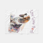 Basset Hound Hondenmoeder Bloem Fleece Deken (Voorkant (Horizontaal))