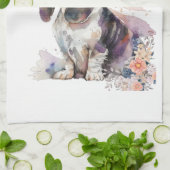 Basset Hound Hondenmoeder Bloem Theedoek (Gevouwen)