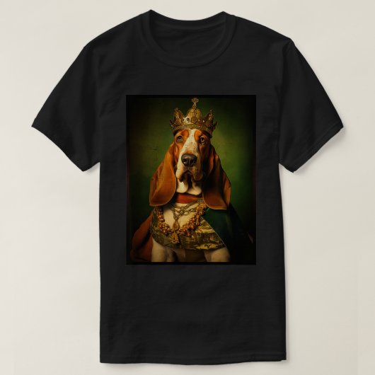 Basset Hound Hondenportret Renaissance Grappig Hui T-shirt (Design voorkant)
