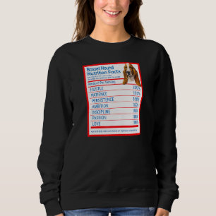 Basset Hound Hondenras Owner Funny Nutrition Facts Trui