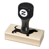 Basset Hound Hondenras Silhouet Rubber Stamp Rubberstempel (Stempel)